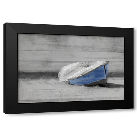 Old Blue Black Modern Wood Framed Art Print by Kimberly, Allen