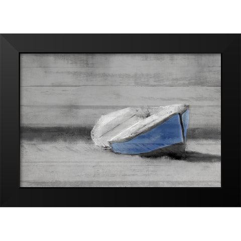 Old Blue Black Modern Wood Framed Art Print by Kimberly, Allen
