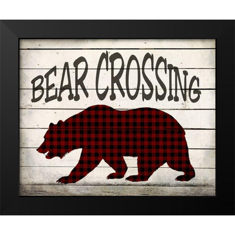 Bear Crossing Black Modern Wood Framed Art Print by Kimberly, Allen