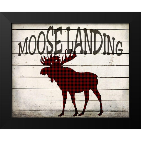 Moose Landing Black Modern Wood Framed Art Print by Kimberly, Allen