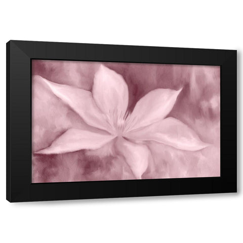 Blush Petals Black Modern Wood Framed Art Print with Double Matting by Kimberly, Allen