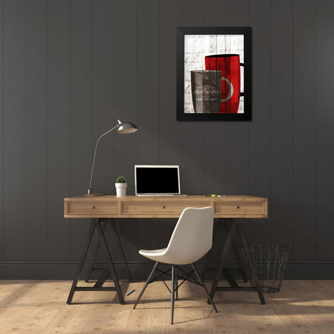Morning Coffee 2 Black Modern Wood Framed Art Print by Kimberly, Allen