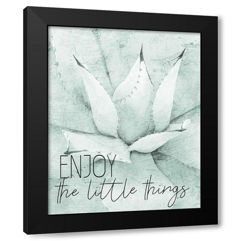 Enjoy the Little Things Black Modern Wood Framed Art Print by Kimberly, Allen