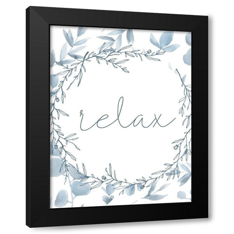Relax 1 Black Modern Wood Framed Art Print by Kimberly, Allen