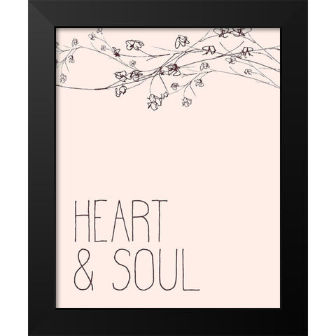 Heart 1 Black Modern Wood Framed Art Print by Kimberly, Allen