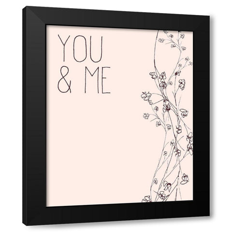 Heart 2 Black Modern Wood Framed Art Print by Kimberly, Allen