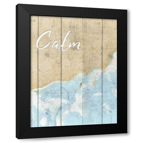 Calm and Breathe 1 Black Modern Wood Framed Art Print by Kimberly, Allen