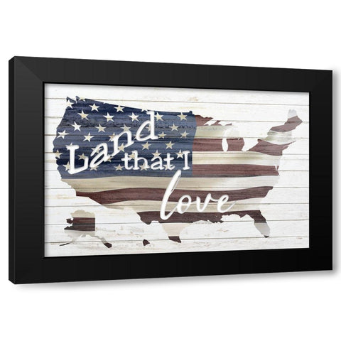 Land that I Love Black Modern Wood Framed Art Print by Kimberly, Allen