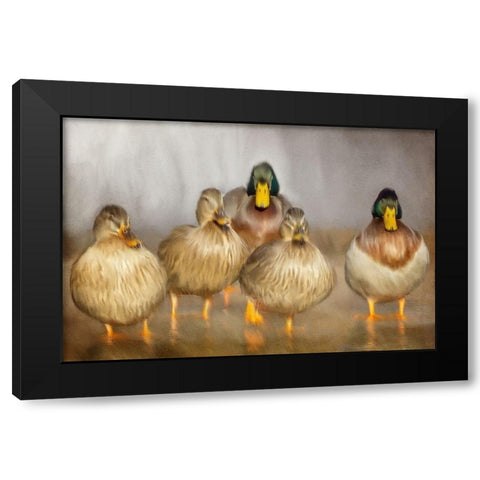 The Whole Family Black Modern Wood Framed Art Print by Kimberly, Allen