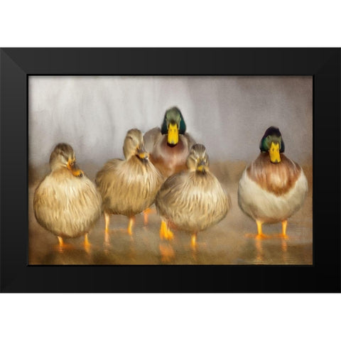 The Whole Family Black Modern Wood Framed Art Print by Kimberly, Allen
