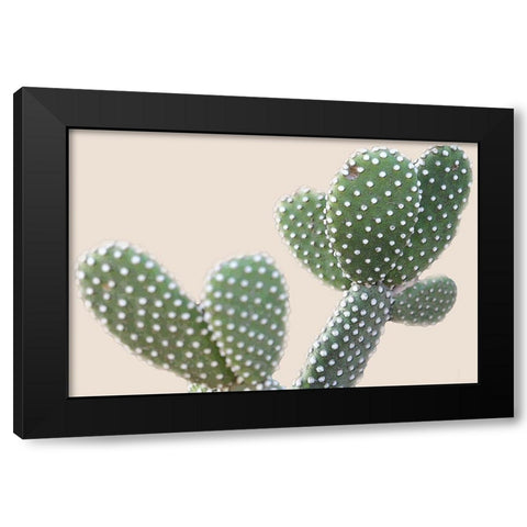 Blush Cactus 1 Black Modern Wood Framed Art Print by Kimberly, Allen