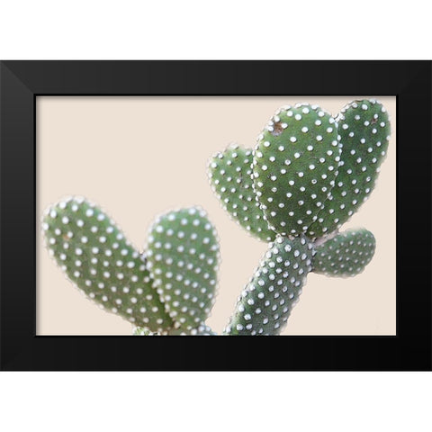 Blush Cactus 1 Black Modern Wood Framed Art Print by Kimberly, Allen