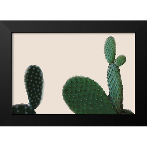 Blush Cactus 2 Black Modern Wood Framed Art Print by Kimberly, Allen