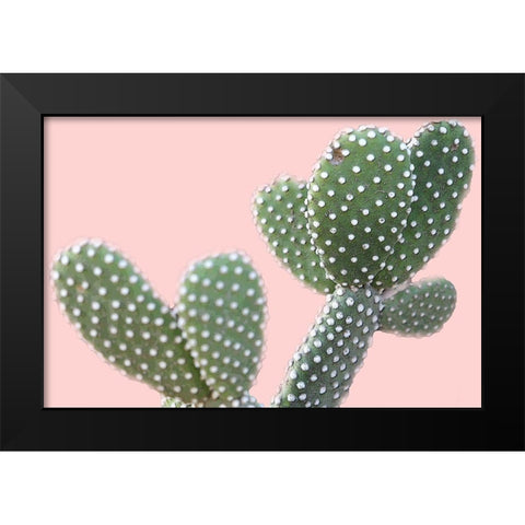 Blush Cactus 1 v2 Black Modern Wood Framed Art Print by Kimberly, Allen