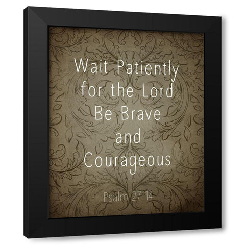 Psalms 1 Black Modern Wood Framed Art Print with Double Matting by Kimberly, Allen