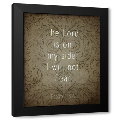 Psalms 3 Black Modern Wood Framed Art Print with Double Matting by Kimberly, Allen