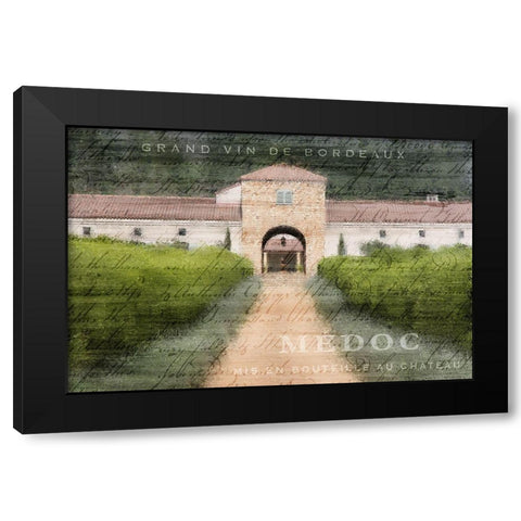 At the Vineyard Black Modern Wood Framed Art Print with Double Matting by Kimberly, Allen