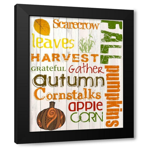 Fall  1 Black Modern Wood Framed Art Print by Allen, Kimberly