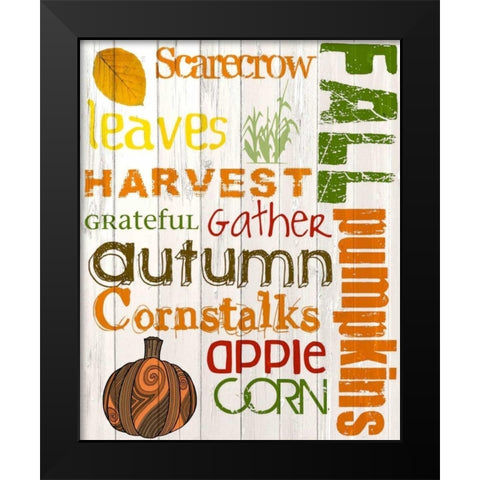 Fall  1 Black Modern Wood Framed Art Print by Allen, Kimberly