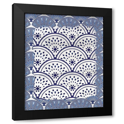 Chinoiserie 3 Black Modern Wood Framed Art Print with Double Matting by Kimberly, Allen
