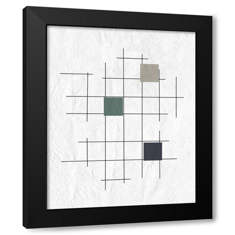 Grid 1 Black Modern Wood Framed Art Print by Kimberly, Allen
