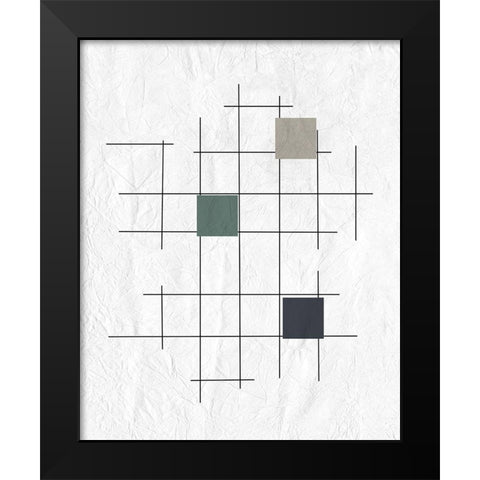 Grid 1 Black Modern Wood Framed Art Print by Kimberly, Allen