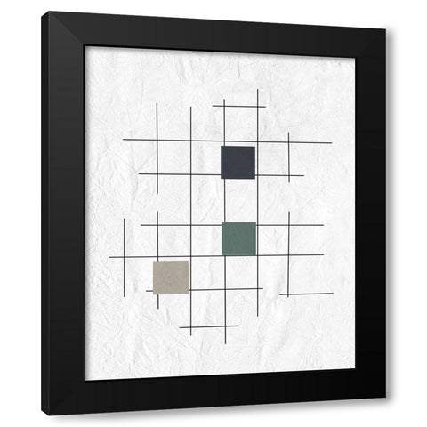 Grid 2 Black Modern Wood Framed Art Print with Double Matting by Kimberly, Allen