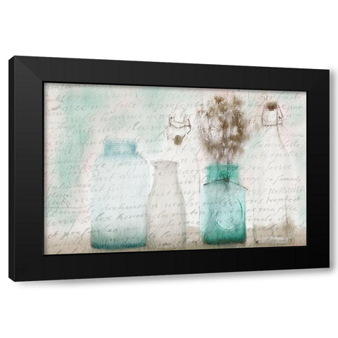 Sea Glass Black Modern Wood Framed Art Print by Kimberly, Allen