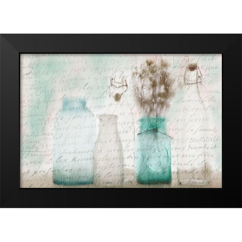 Sea Glass Black Modern Wood Framed Art Print by Kimberly, Allen