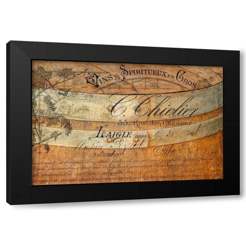 Vins and Spiritueux Black Modern Wood Framed Art Print with Double Matting by Kimberly, Allen