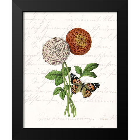 Dahlia 2 Black Modern Wood Framed Art Print by Kimberly, Allen