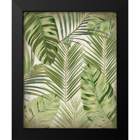 Tropic Palms 1 Black Modern Wood Framed Art Print by Kimberly, Allen