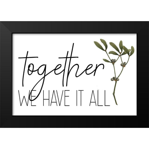 Family Gathers 2 Black Modern Wood Framed Art Print by Kimberly, Allen