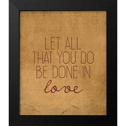 Always Love 3 Black Modern Wood Framed Art Print by Kimberly, Allen