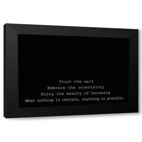 Anything is Possible Black Modern Wood Framed Art Print by Kimberly, Allen