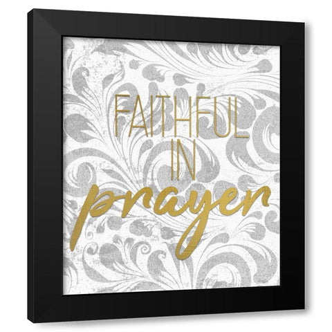 Kneel 3 Black Modern Wood Framed Art Print by Kimberly, Allen