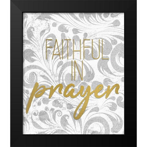 Kneel 3 Black Modern Wood Framed Art Print by Kimberly, Allen