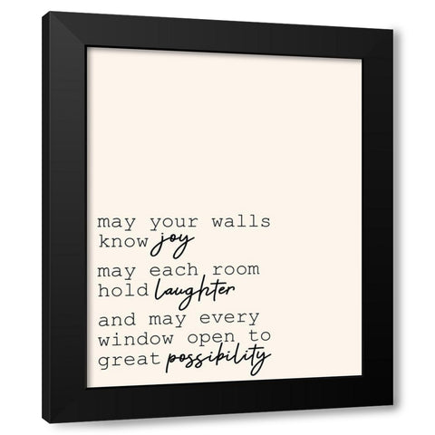 May You Black Modern Wood Framed Art Print by Kimberly, Allen