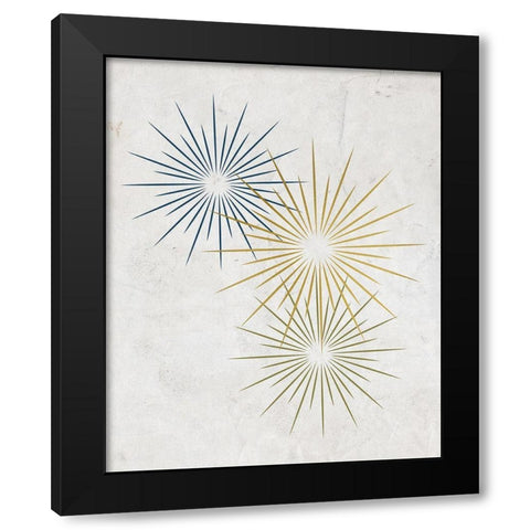 Burst 1 Black Modern Wood Framed Art Print by Kimberly, Allen