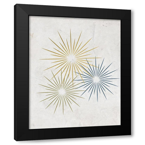 Burst 2 Black Modern Wood Framed Art Print by Kimberly, Allen