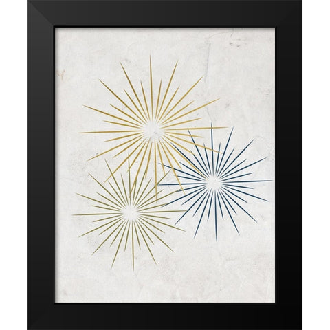 Burst 2 Black Modern Wood Framed Art Print by Kimberly, Allen