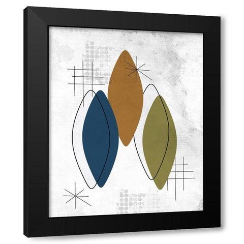 Burst Three 2 Black Modern Wood Framed Art Print with Double Matting by Kimberly, Allen