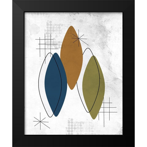 Burst Three 2 Black Modern Wood Framed Art Print by Kimberly, Allen