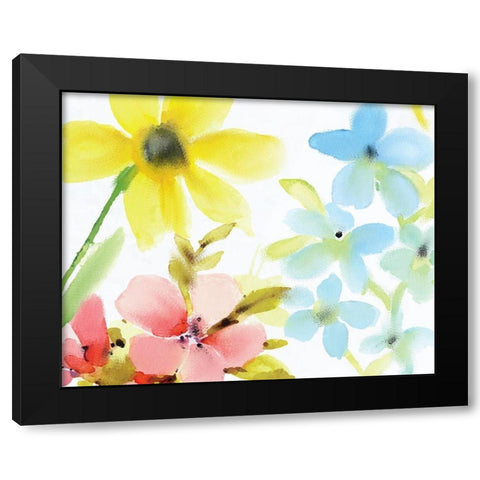 Springtime Blooms Black Modern Wood Framed Art Print by Kimberly, Allen