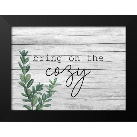 Cozy Black Modern Wood Framed Art Print by Kimberly, Allen