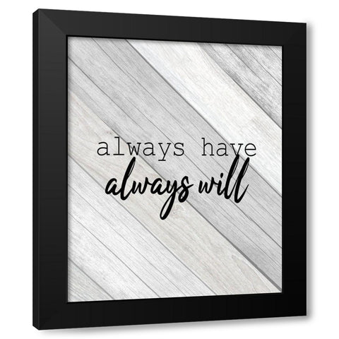 Forever Family 6 Black Modern Wood Framed Art Print with Double Matting by Kimberly, Allen