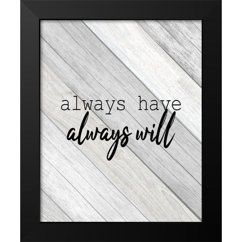 Forever Family 6 Black Modern Wood Framed Art Print by Kimberly, Allen