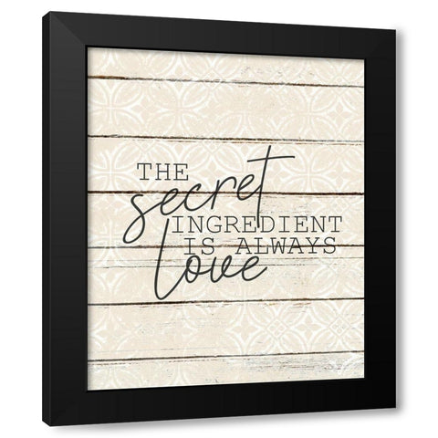 Secret Ingredient Black Modern Wood Framed Art Print with Double Matting by Kimberly, Allen