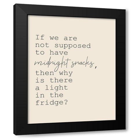 Midnight Snacks Black Modern Wood Framed Art Print by Kimberly, Allen