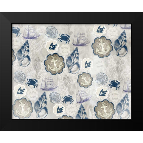At the Beach Black Modern Wood Framed Art Print by Allen, Kimberly
